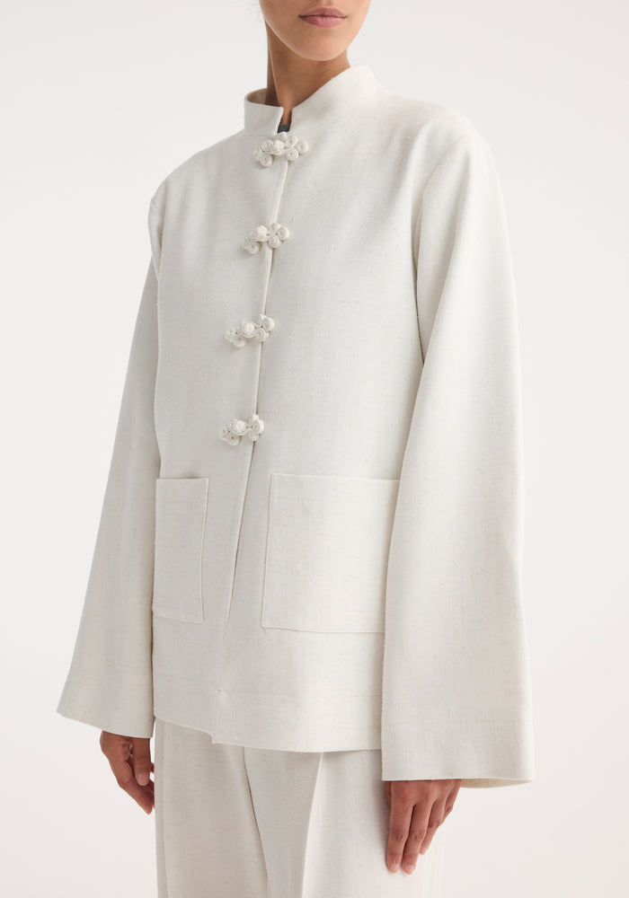 Mandarin jacket | winter white