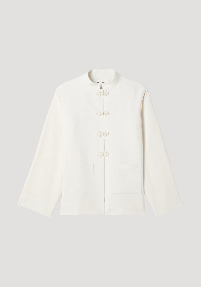 Mandarin jacket | winter white