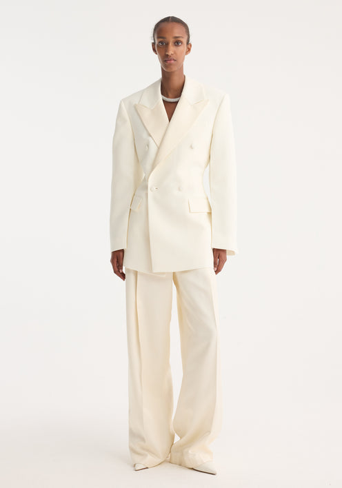 Hourglass tuxedo blazer | off white