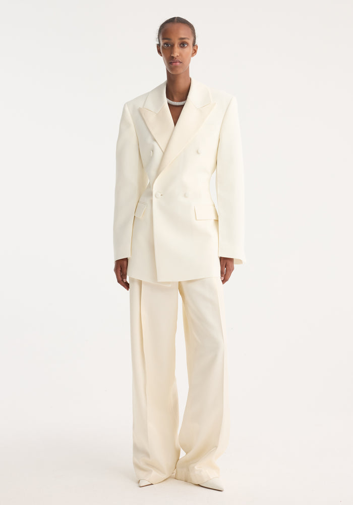 Hourglass tuxedo blazer | off white
