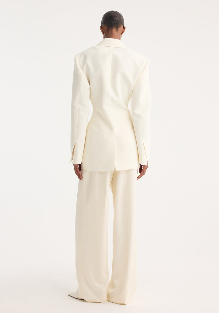 Hourglass tuxedo blazer | off white