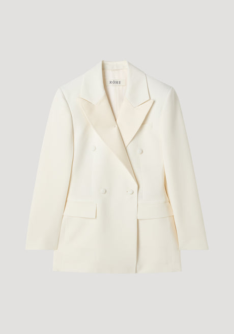 Hourglass tuxedo blazer | off white