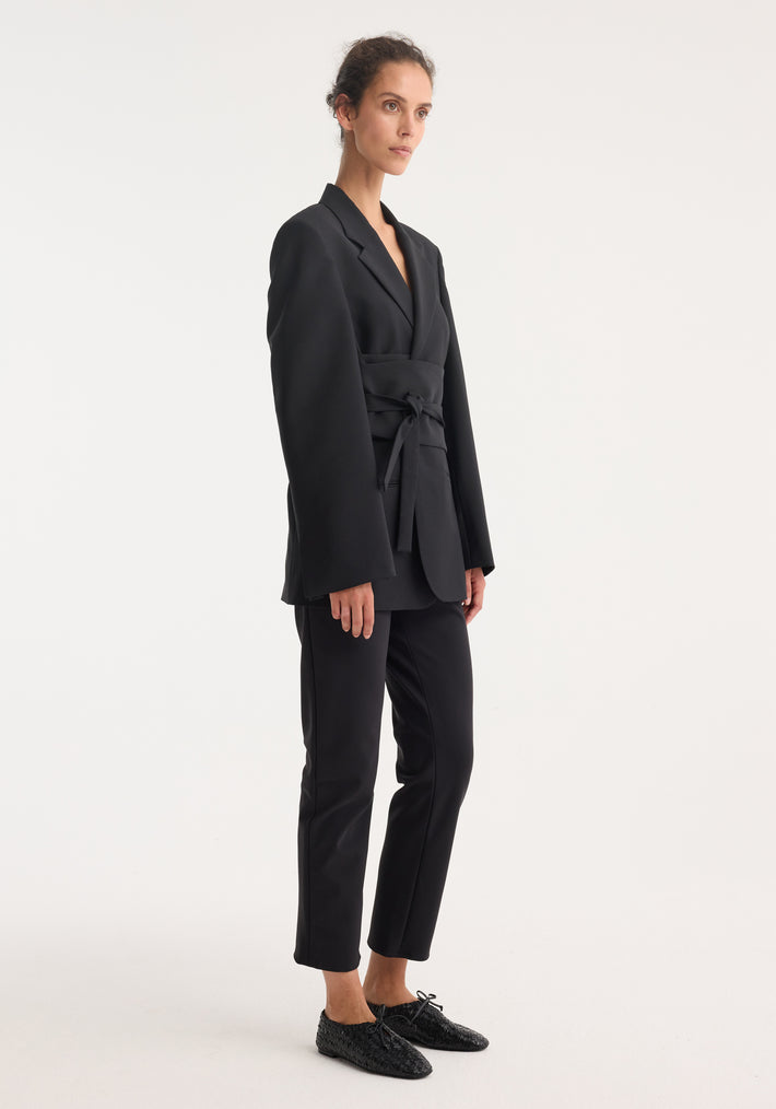 Kimono belted blazer | black