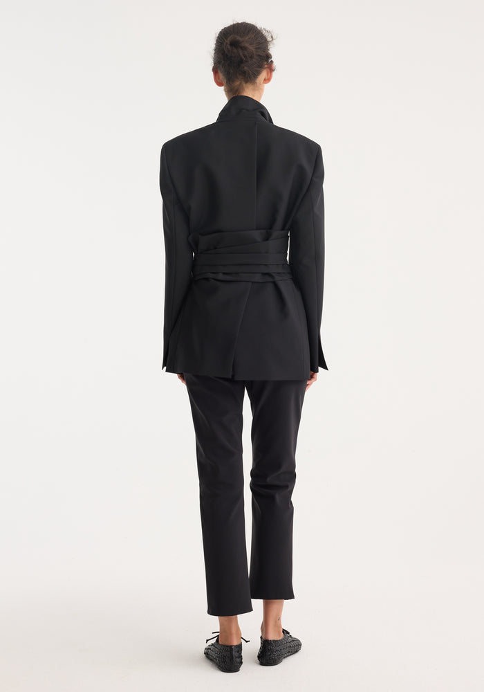 Kimono belted blazer | black