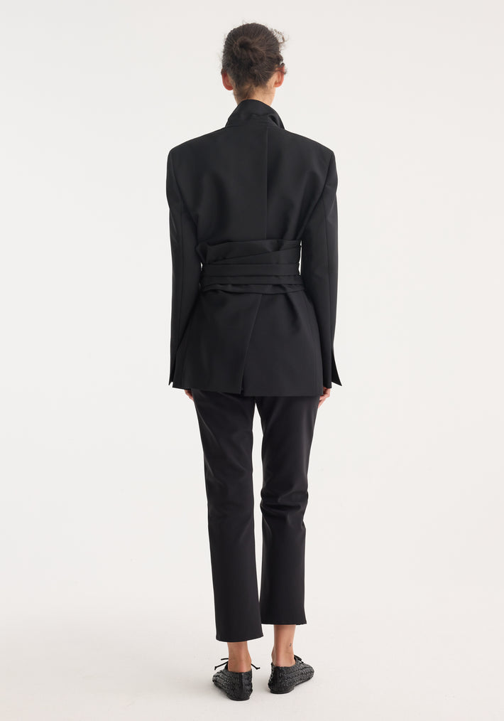 Kimono belted blazer | black