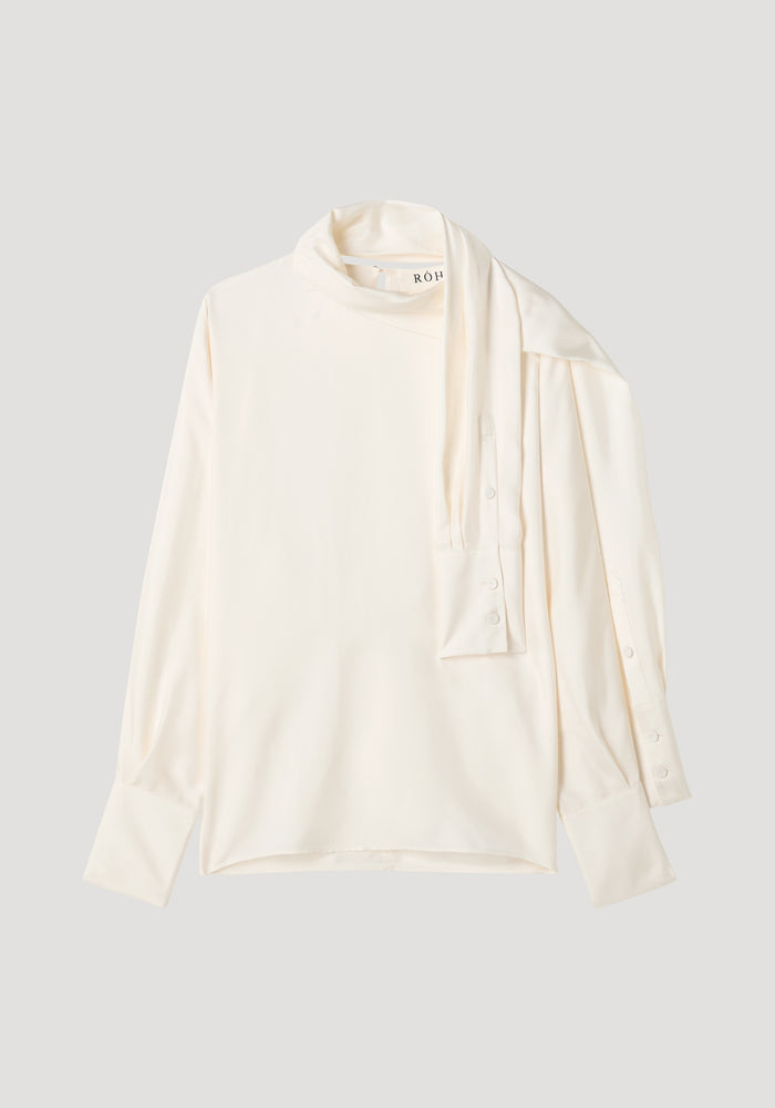 Foulard silk top | cream