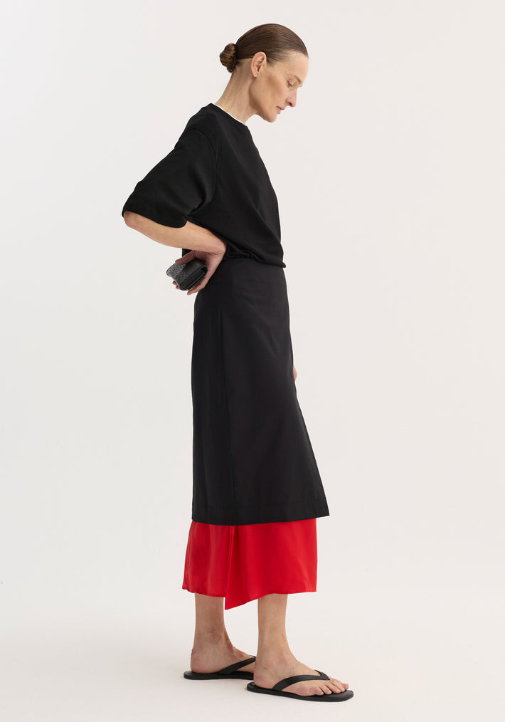 Oversized merino t-shirt | black