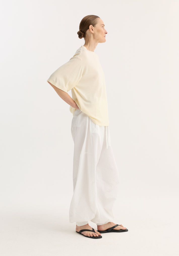 Oversized merino t-shirt | off white