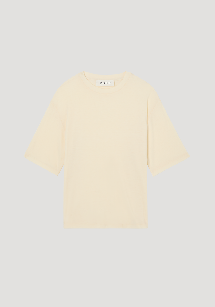 Oversized merino t-shirt | off white