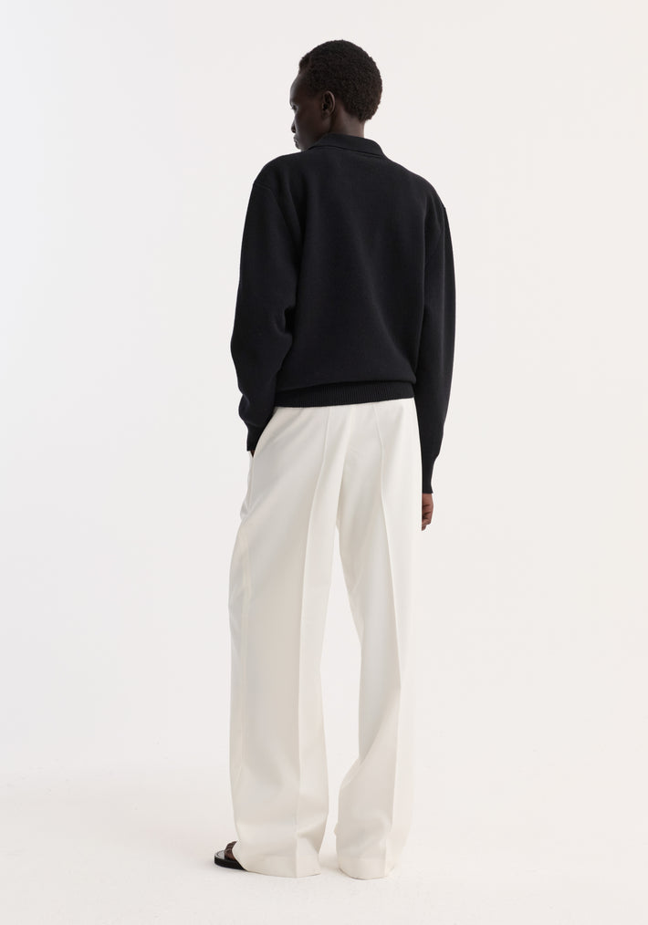 Compact knitted polo | black