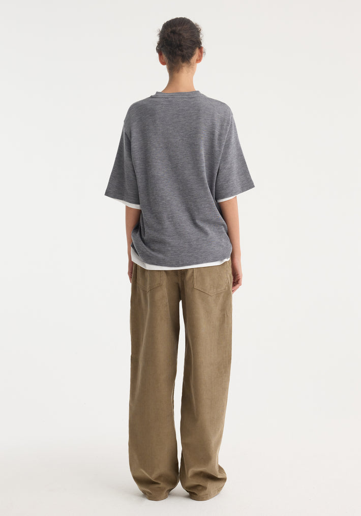 Relaxed corduroy trousers | dark sage