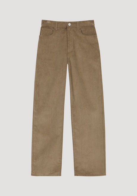 Relaxed corduroy trousers | dark sage