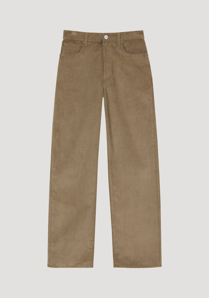Relaxed corduroy trousers | dark sage