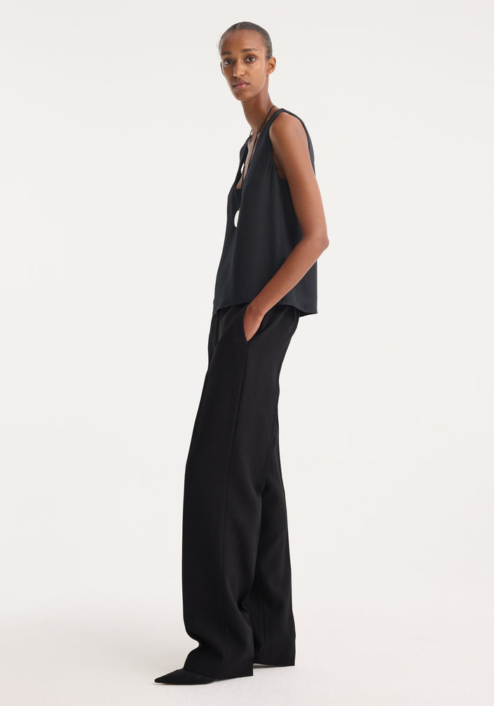 Straight leg trousers | black