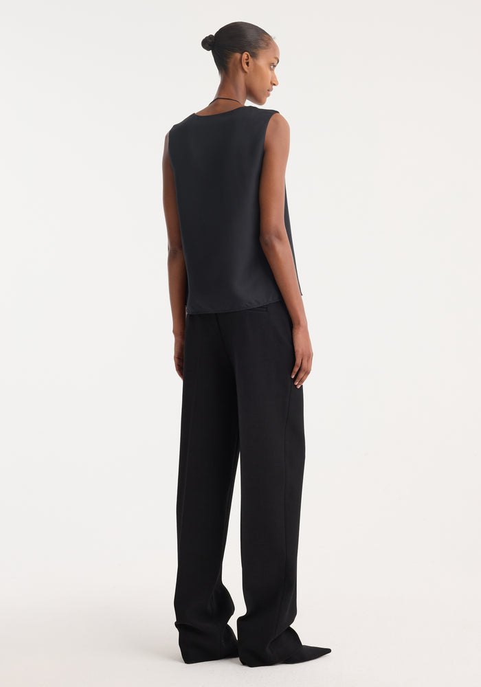 Straight leg trousers | black