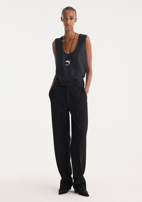 Straight leg trousers | black