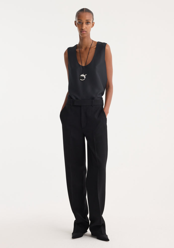 Straight leg trousers | black