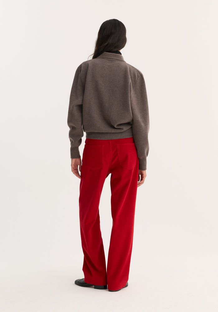 Relaxed corduroy trousers | rosso