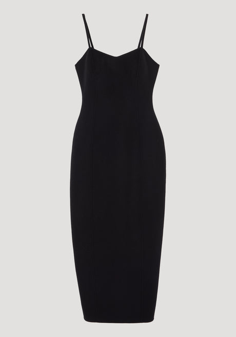 Sculptural double-faced dress | black