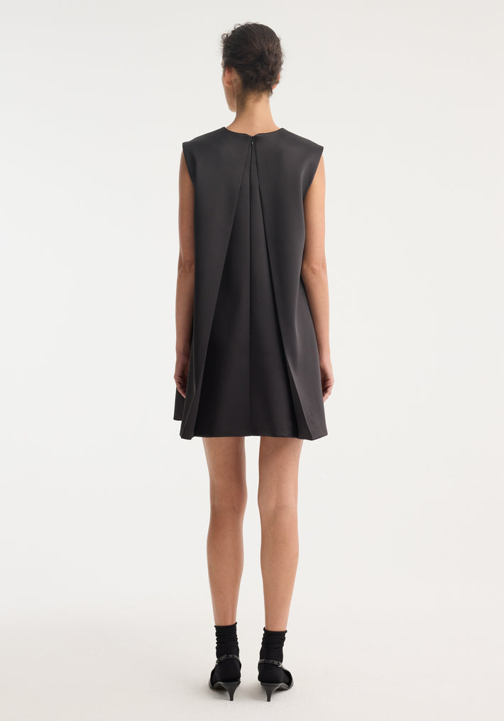 Sculptural cape dress | black