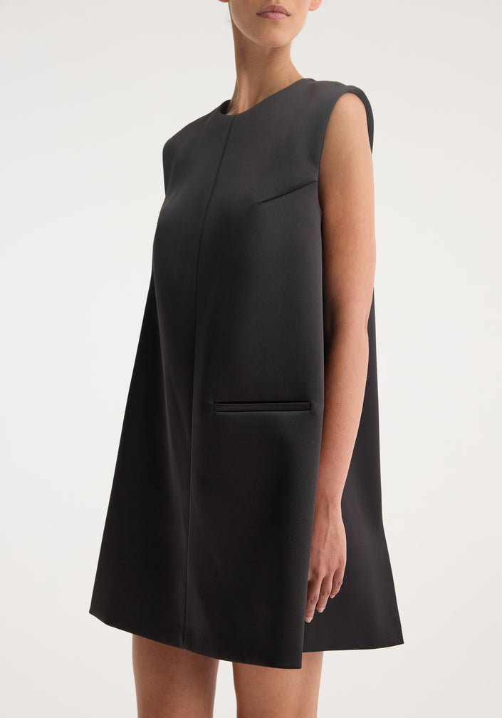 Sculptural cape dress | black