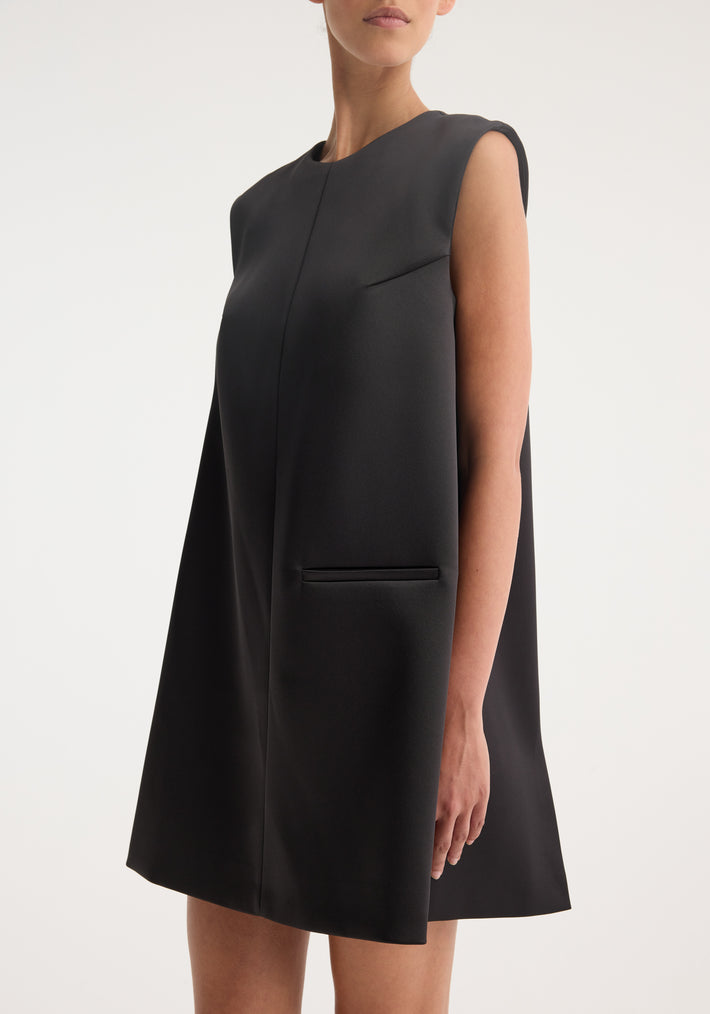 Sculptural cape dress | black