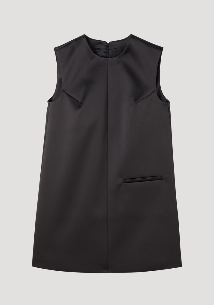Sculptural cape dress | black