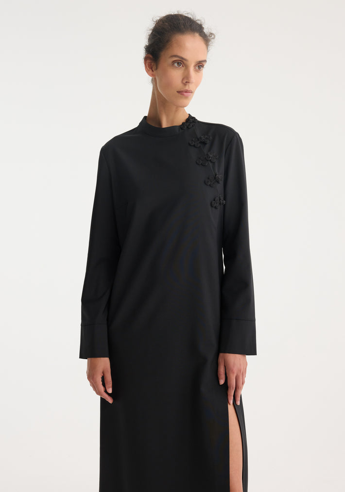 Mandarin dress | black