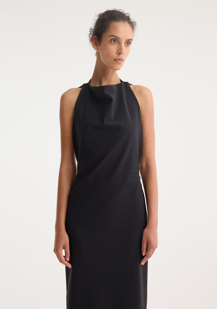 Open back dress | black