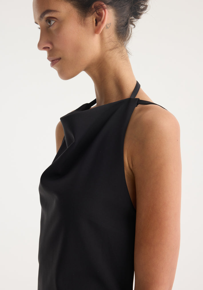 Open back dress | black