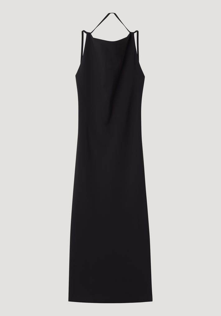 Open back dress | black