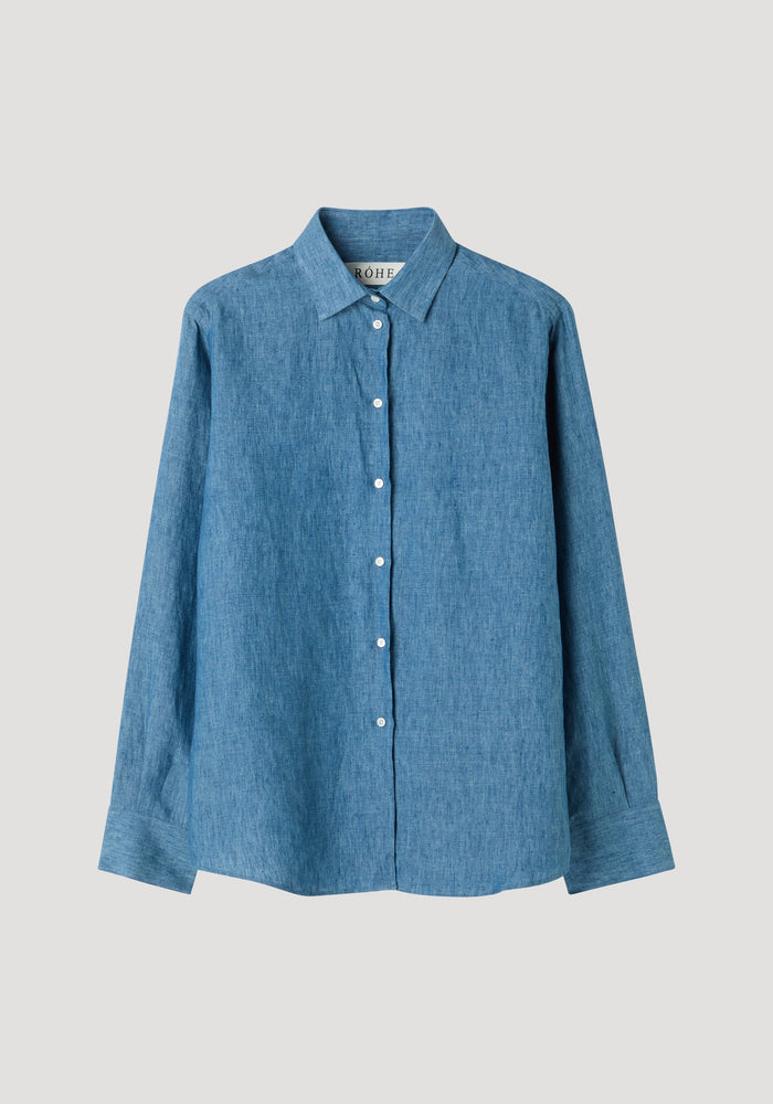 Classic chambray shirt | ocean blue