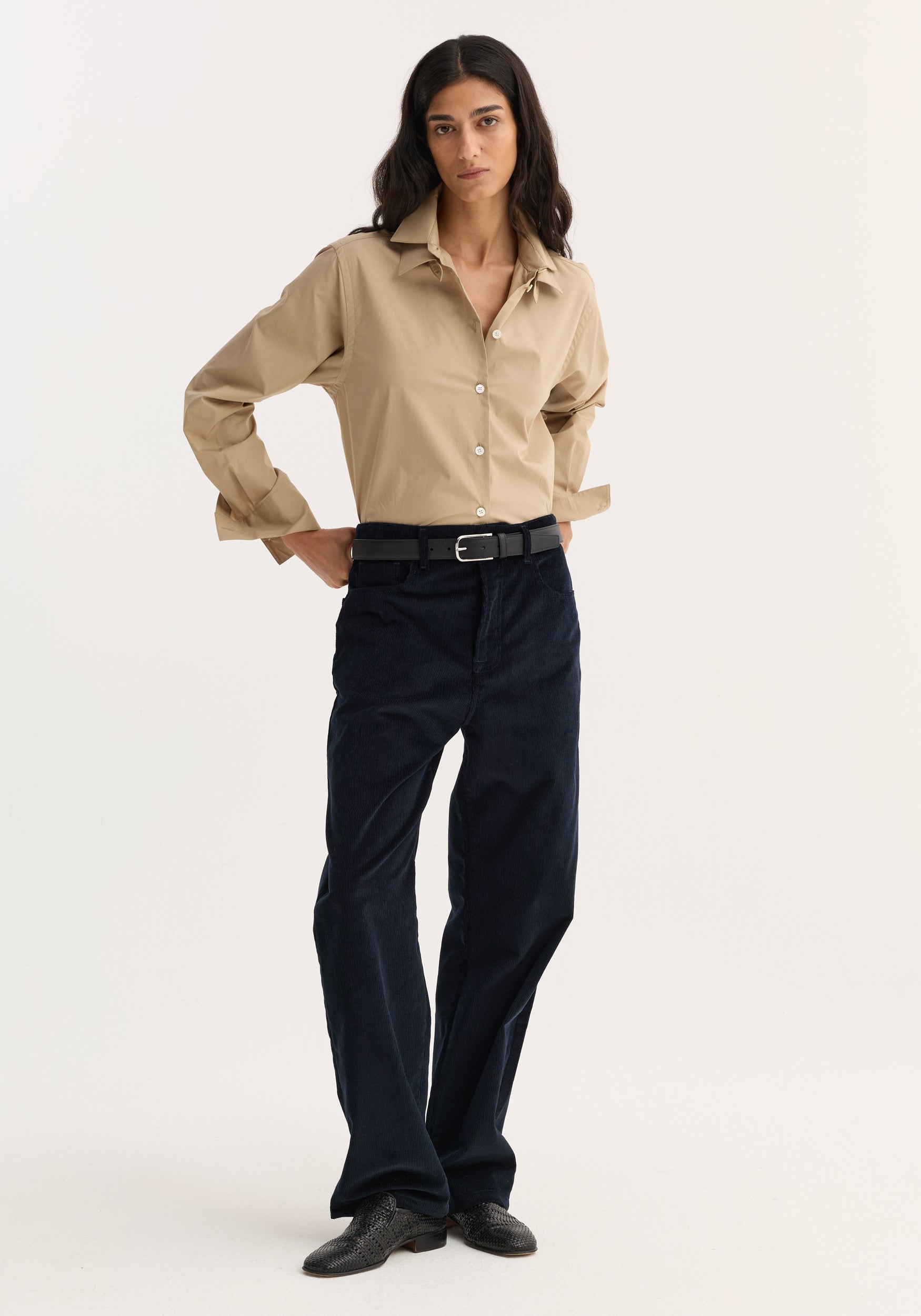 black dress shirt with tan pants Outfit polished look for weddings BOSS - Slim-fit polo shirt