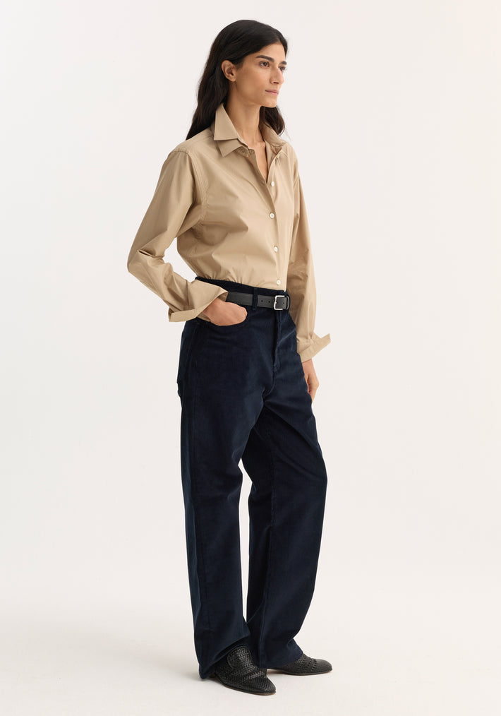 Double collar shirt | wheat