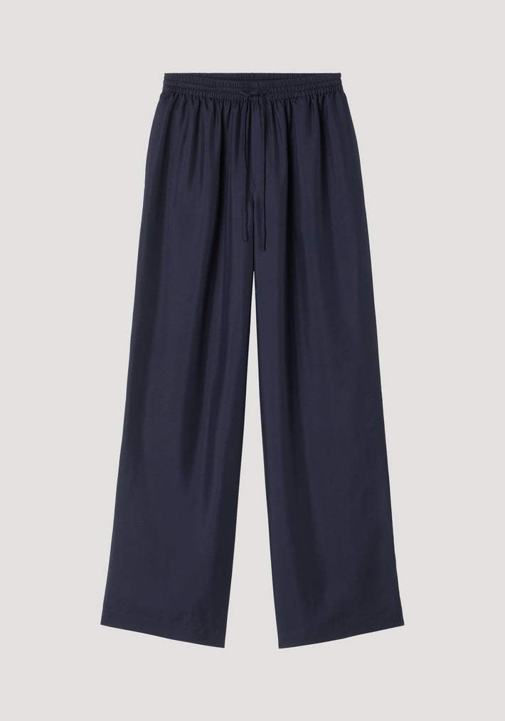Wide leg silk trousers | night
