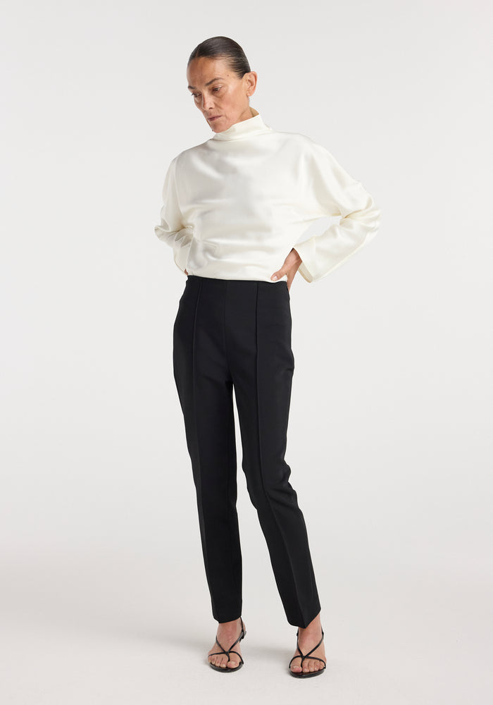 Cigarette leg trousers | black
