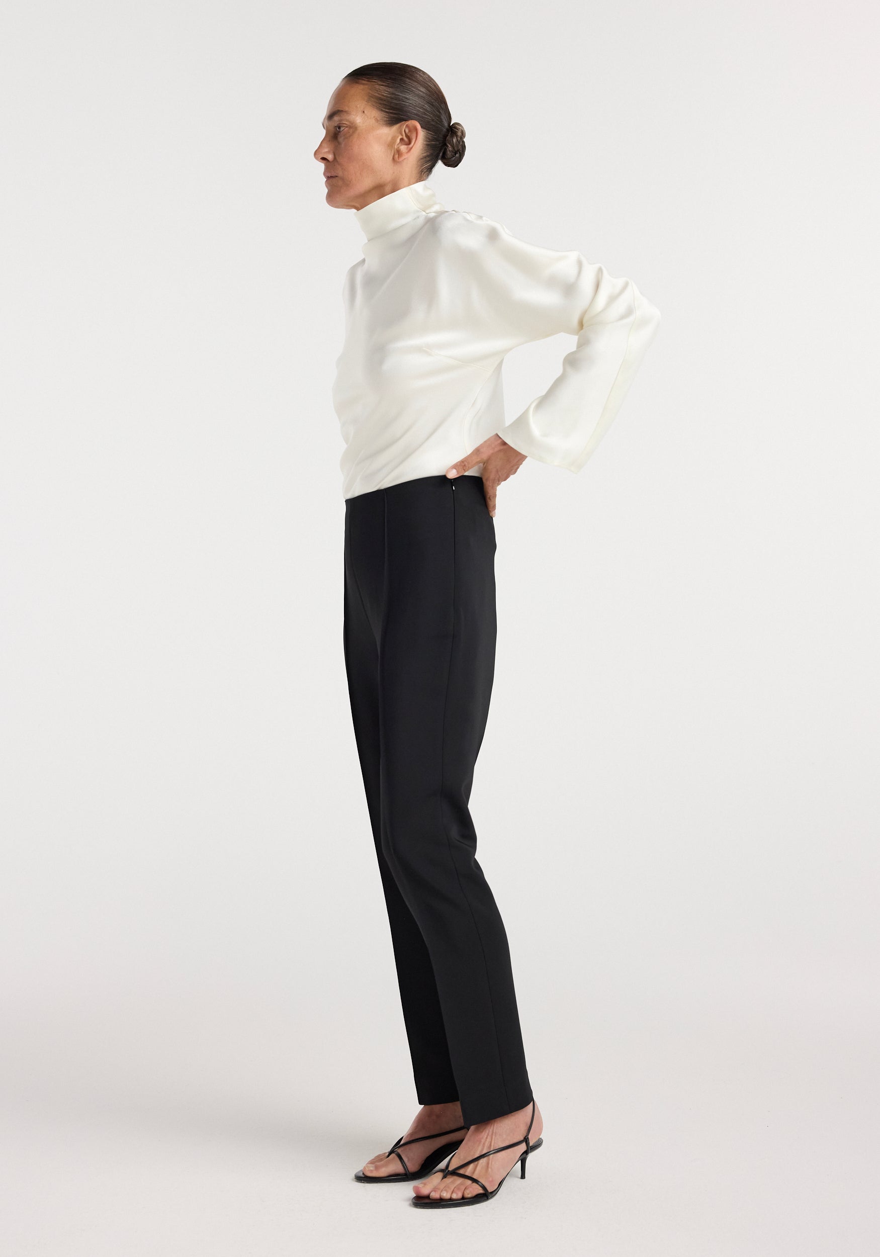 topshop black cigarette trousers slim pants in garde craftsmanship Toccin Women's Claire Ponte Cigarette