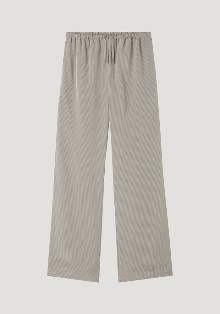 Wide leg pyjama trousers | light grey stripe