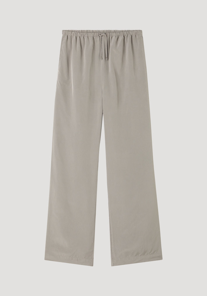 Wide leg pyjama trousers | light grey stripe