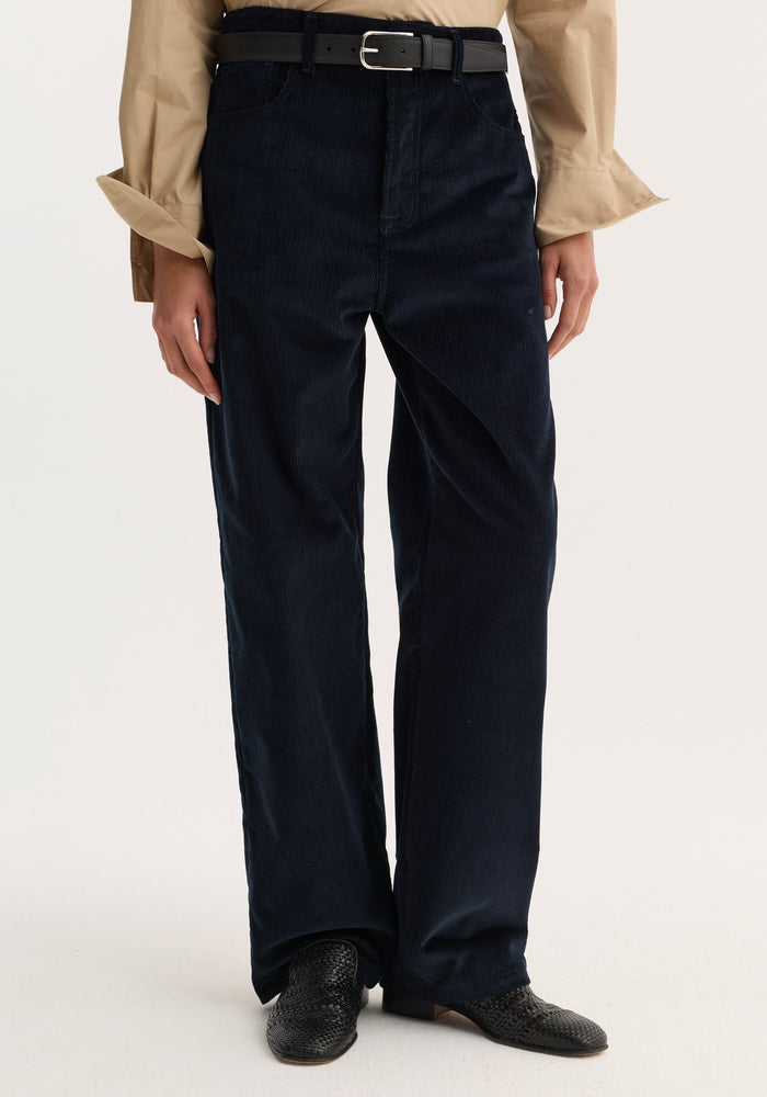 Relaxed corduroy trousers | night