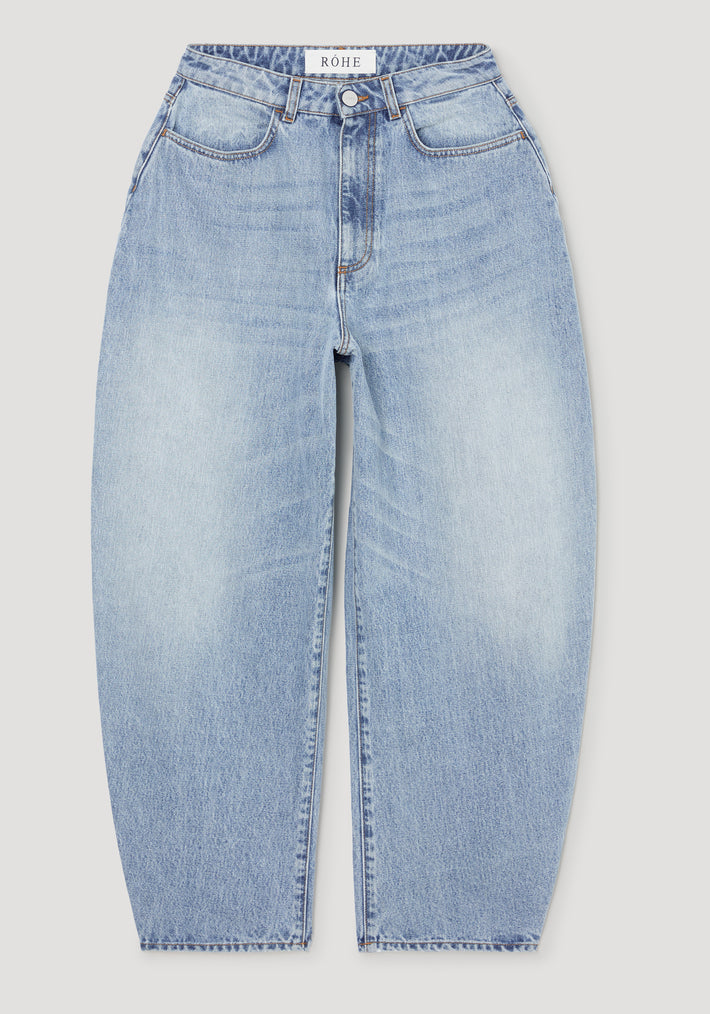 Fransje - Sculptural denim trousers | classic blue