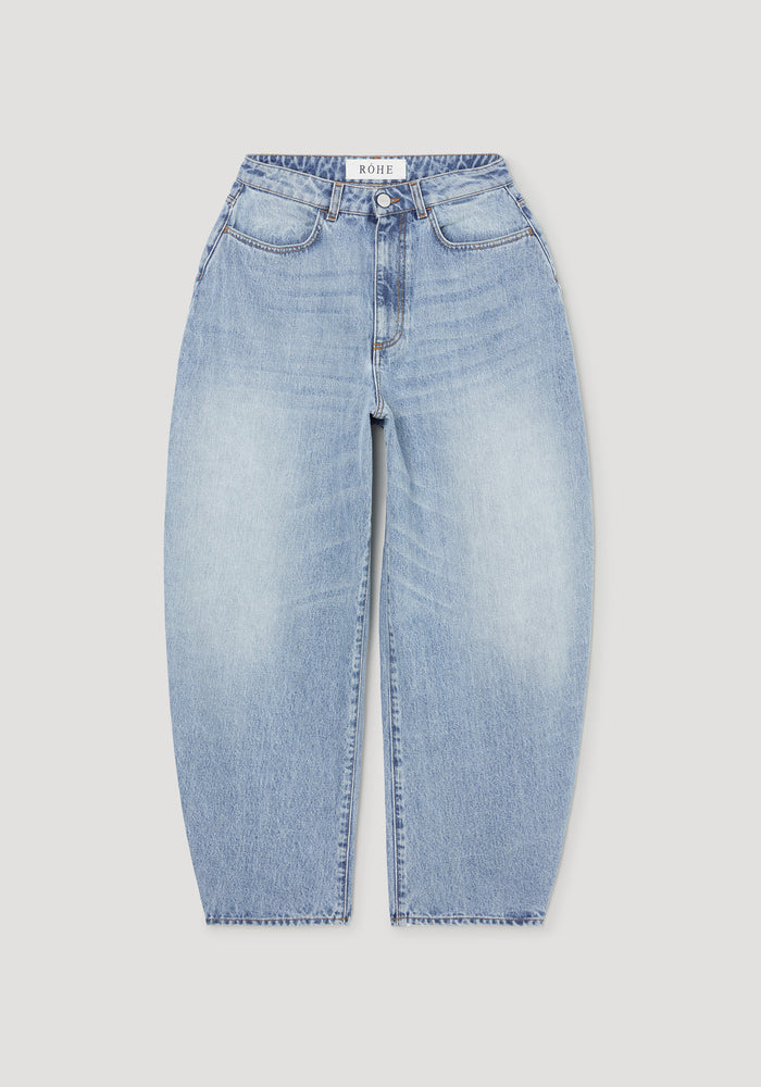 Fransje - Sculptural denim trousers | classic blue