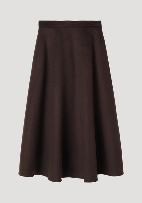 A-line skirt | dark brown