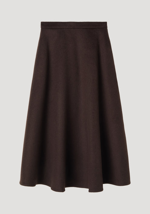 A-line skirt | dark brown