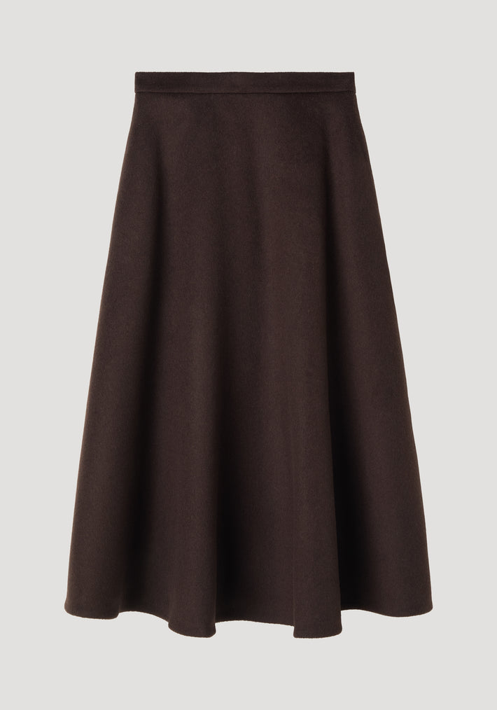 A-line skirt | dark brown