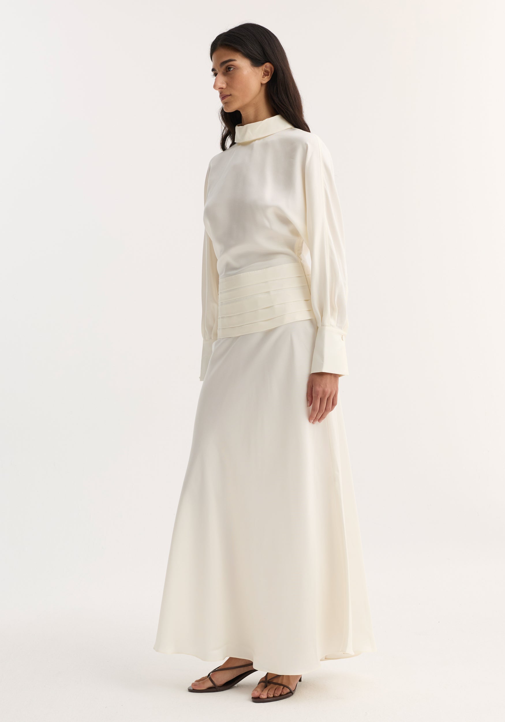 Tuxedo silk dress Rhe