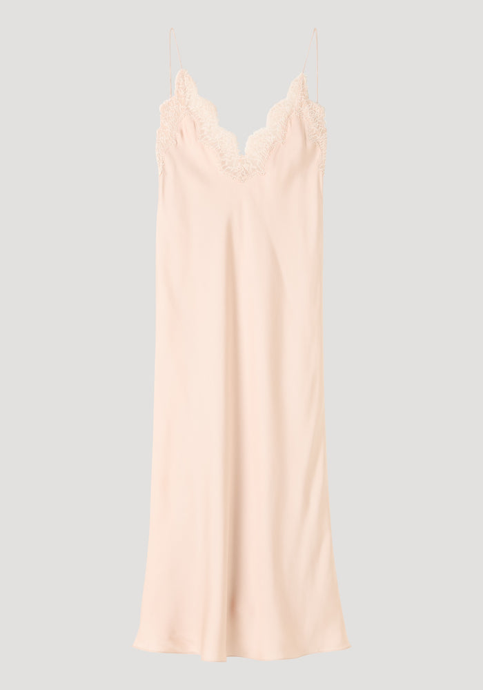 Lace slip dress | rose
