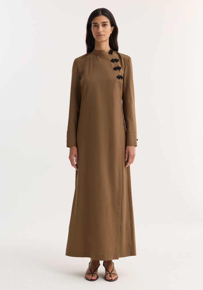 Mandarin Dress | mocha