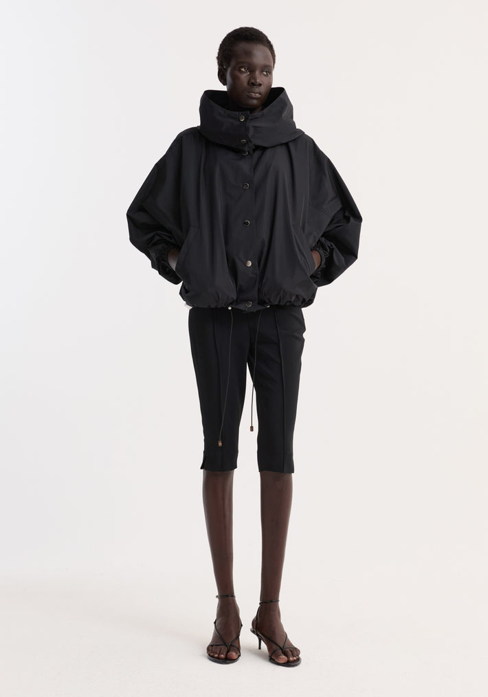 Volume silk-blend jacket | black