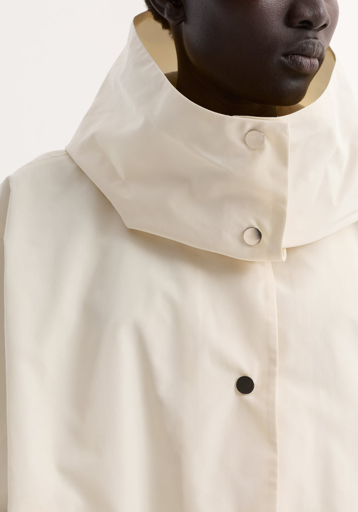 Volume silk-blend jacket | cream